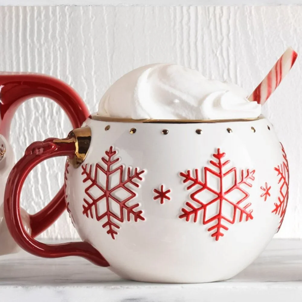 Williams Sonoma Ornament Figural Mugs Set of 4